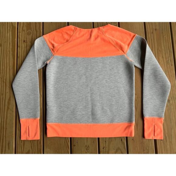 Athleta Fuse Neon Orange/Grey Pullover sweater. Women's Small. Athleisure - Picture 2 of 6